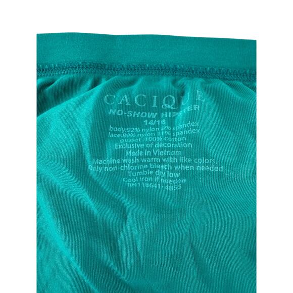 Cacique No Show Hipster Panty Blue Pink Lace Womens Plus Size 14/16 - Picture 3 of 6